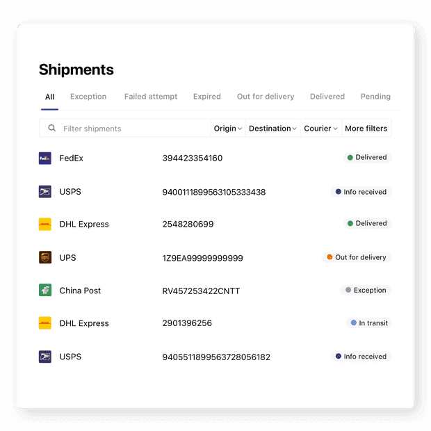 epostbook shipment tracking